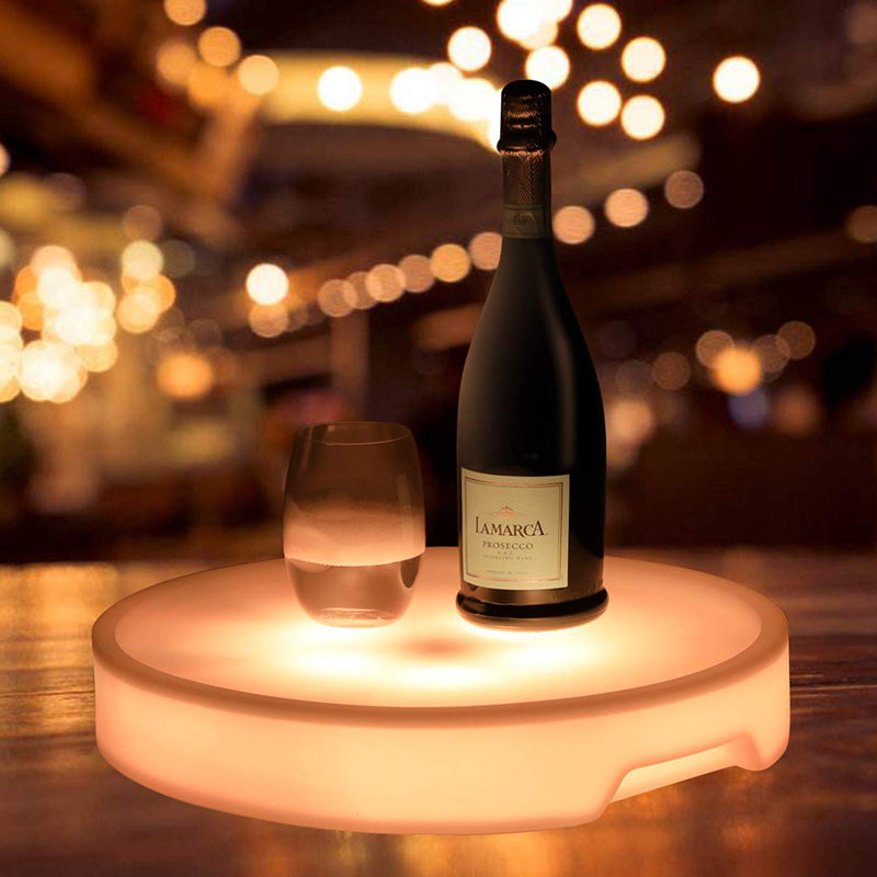 Bring Home Furniture Tray White PlugIn LED Outdoor Floating Light